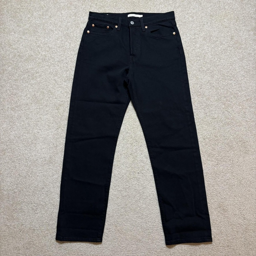 Black High-Rise Straight Leg Jeans - Women